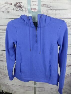 AVIA Unisex Kids Purple 1/4 Zip Hooded Activewear Hoodie Sweatshirt J4